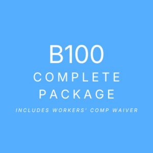 b100 complete licensing package for general contractors in utah (includes workers comp waiver)